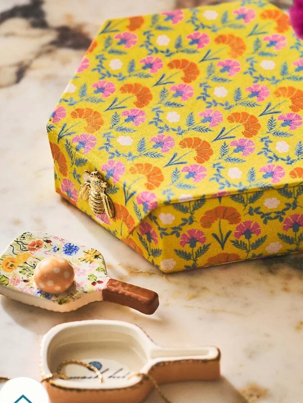 Anthropologie, Annie Floral Jewelry Box - Small